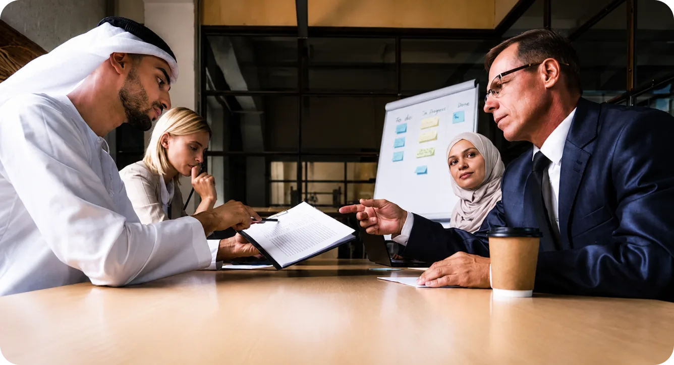 Discussing offshore bank account costs and timelines in Dubai